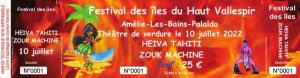 Billet Festival des îles, Heiva Tahiti et Zouk Machine - 10 juillet 2022